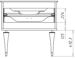 Opadiris Тумба с раковиной Ибица 120 белая/золото – фотография-14